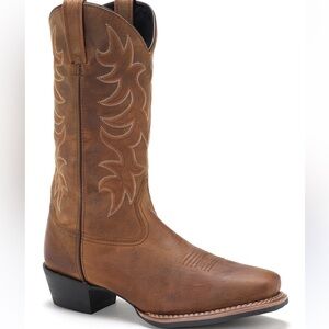 Men’s Laredo Breakout Vintage Tan Western Cowboy Leather Boot 10.5 Wide NWOT